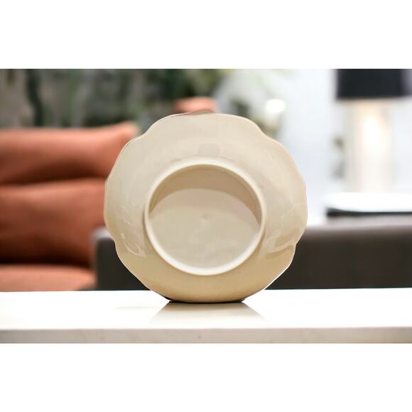 Japanese White Porcelain Cutout Bowl & Saucer Set-17pc-Pier 1 Lotus Accent Plate - Picture 9 of 10